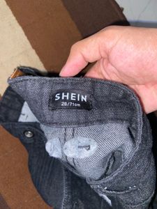 SHEIN dark wash wide leg jeans