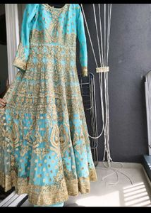 wedding anarkali gown padded