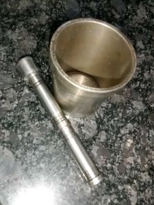 Vintage Metal Mortar and Pestle