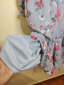 Grey Floral Dress