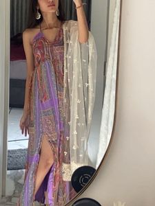 ethnic dress with a cutout