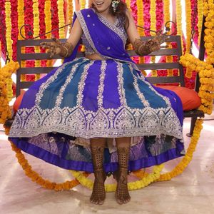 Blue & Teal Embellished Lehenga