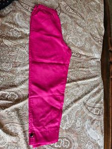 Navy Blue Kurta Set with Pink Pants