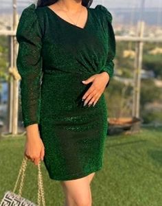 Sparkling Green Party Dress