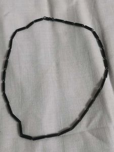 Chic Black Beaded Necklace