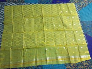 Elegant Yellow Saree with Tassels