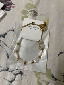 Cute Beaded Bracelet with Heart Charm