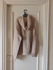 Beige Graphic Hoodie