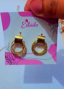 Stylish Gold Hoop Earrings