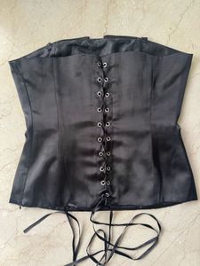 Black Strapless Beaded Corset