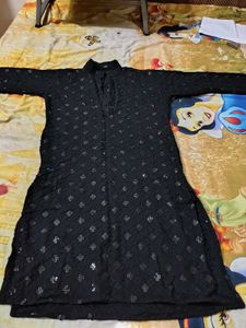 Black Sequined Kurta