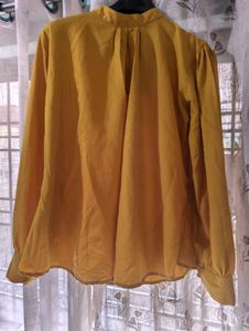 Mustard Yellow Long Sleeve Blouse