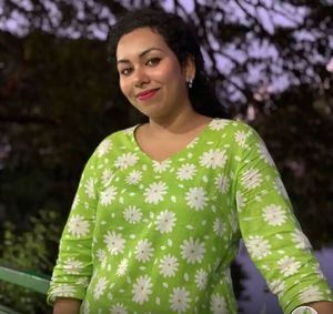 Green Floral Print Kurta