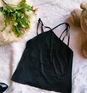 Satin Halter Neck Tank Top