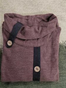 Elegant Brown Button-Up Dress