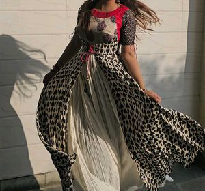 Elegant Printed Anarkali long Kurti