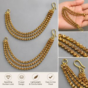 Elegant Gold Stone Ear chain