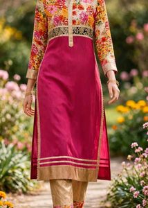 Beautiful Floral Print Kurta Set