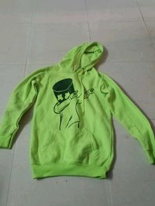 Lime Green Graphic Hoodie