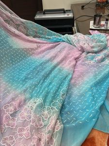 pure chiffon saree