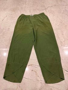 Olive Green Cropped Pants