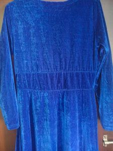 Royal Blue Velvet Maxi Dress