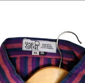 Khadi Men's Striped Kurta