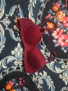 Maroon Padded Bra