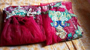 Red Embellished Indian Outfit