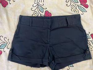 Black Cuffed Shorts