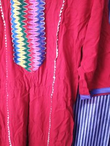 Women Red Kurta