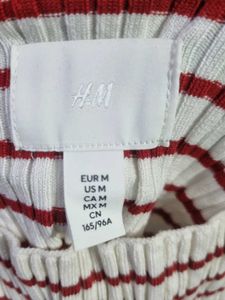 H&amp;M Striped Sleeveless Crop Top