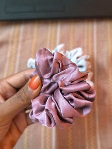 Cute Checked &amp; Satin Scrunchies