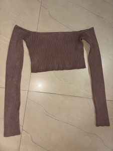 Ribbed Long Sleeve Crop Top