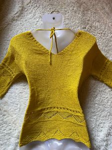 Mustard Knit Top
