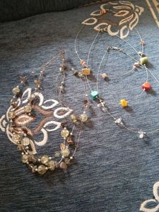 crystal necklace combo set ( 4 peck)