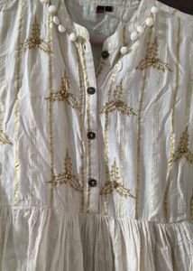 off white boho dress