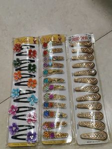 Cute Flower Snap Hair Clips Set