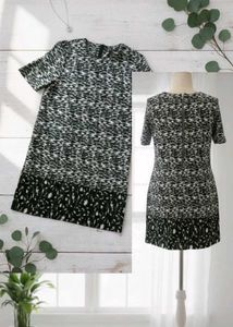 Patterned Mini Shift Dress