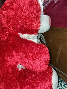 Adorable Red Teddy Bear with Heart