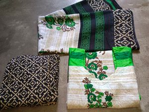 Beautiful Cotton Kurta With Churidar And Dupatta