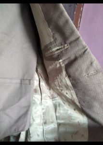 Biscuit Khaki Brown Men Suit Blazer &amp; Waist Coat