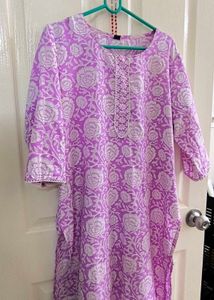 Beautiful Lavender Floral Kurta