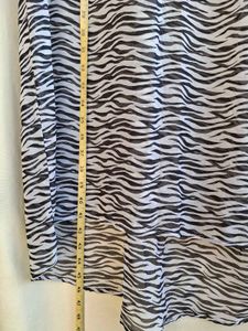 Chic Zebra Print Sheer Maxi Dress