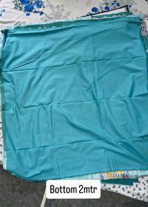 Pure Cotton Teal Kurta Fabric