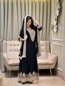 Elegant Black Embroidered Kurta Set