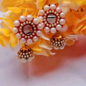 Pearl Jhumka Earrings