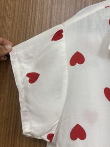 Red Heart Chic White Shirt