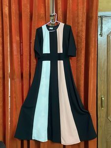 Imported heavy material, Colorblock Maxi Dress