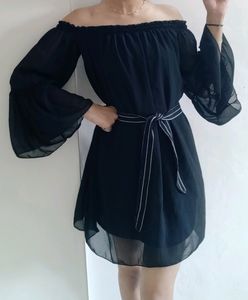 Black flared party wear dress 😍